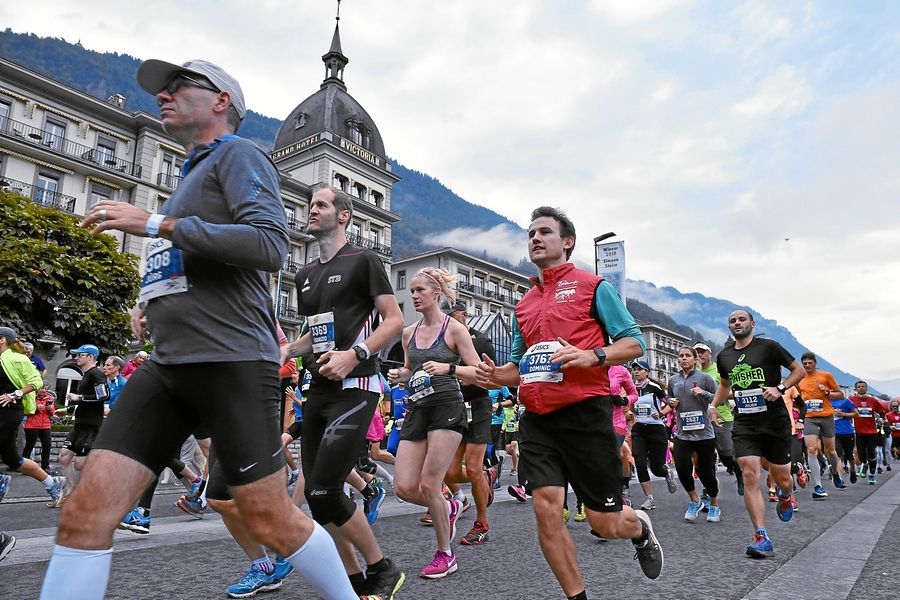 Beim Jungfrau-Marathon geht es vom Tal bis ins hochalpine Gelände. Eine tolle Alternative zu den vielen Städtemarathons. Foto: swiss-image.ch