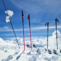 Skitourenfoto vom Gipfel des Hohen Riffler