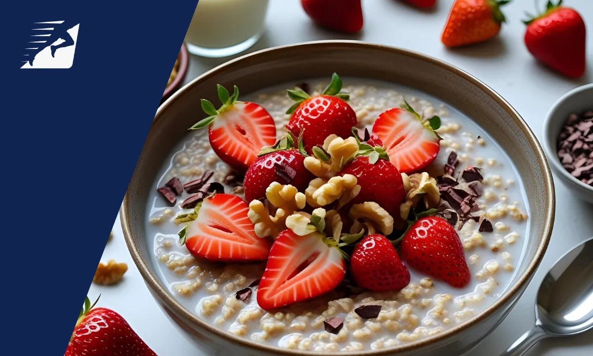 Haferflocken mit Erdbeeren Haferflocken mit Erdbeeren