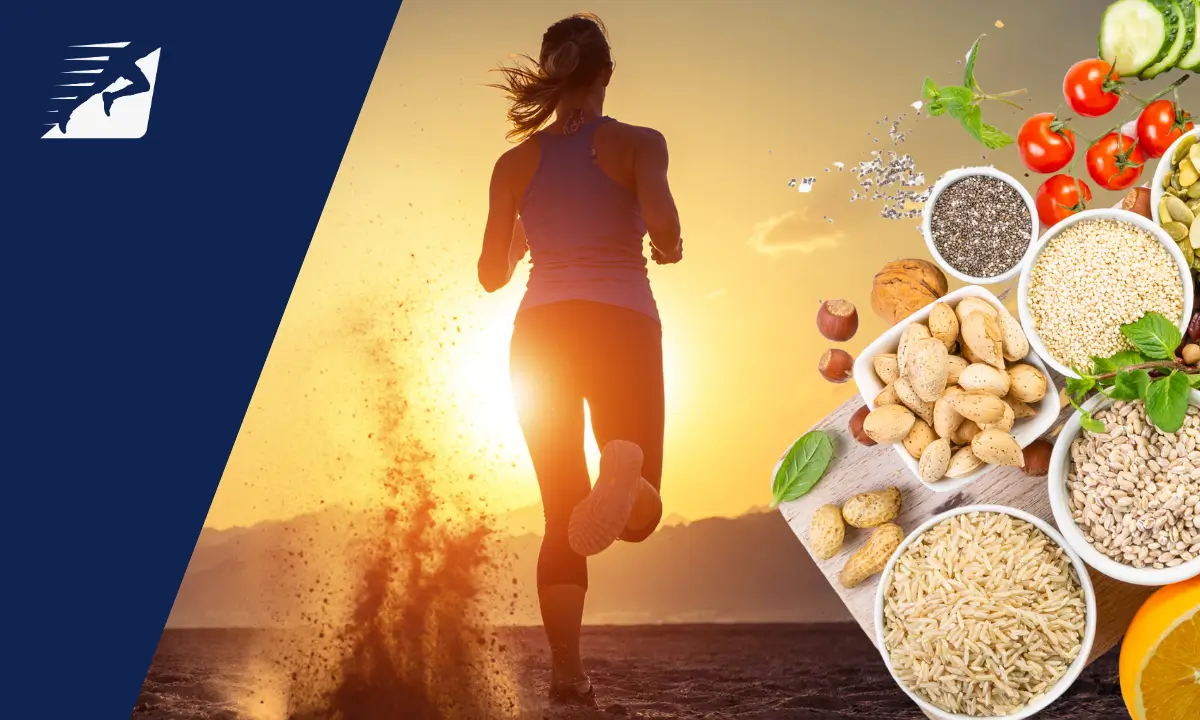 Eine Läuferin und gutes Essen