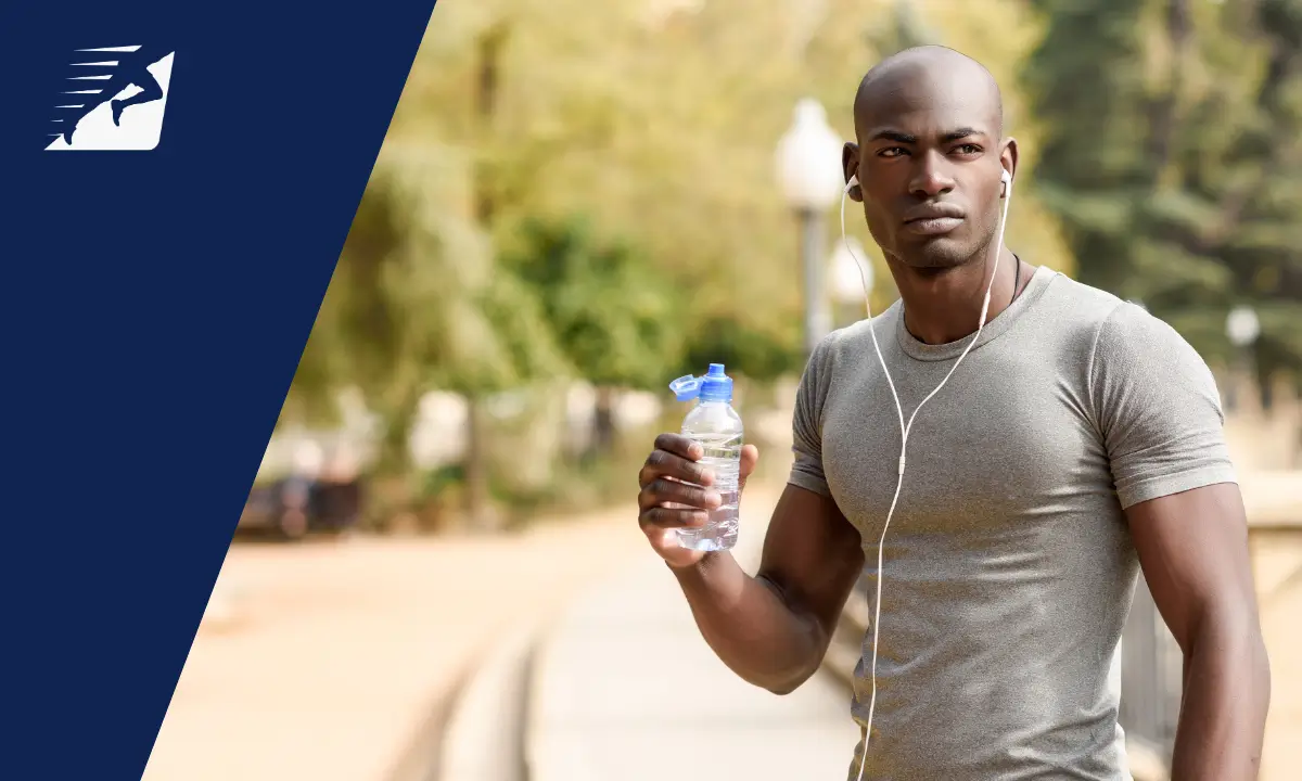 Runner with water bottle