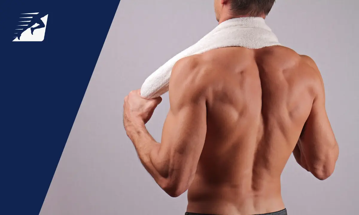 Starker Rücken eines Mannes