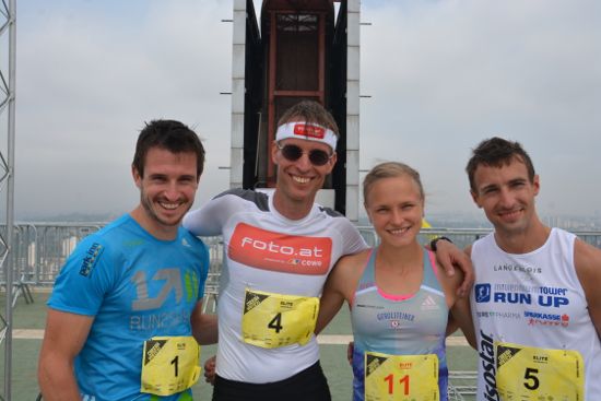 Bild von links: Thomas Dold (D), Rolf Majcen (AUT), Anna Hahner (D), Norbert Lechner (AUT)