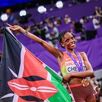 Olympiasiegerin Beatrice Chebet ist nun auch Weltmeisterin.