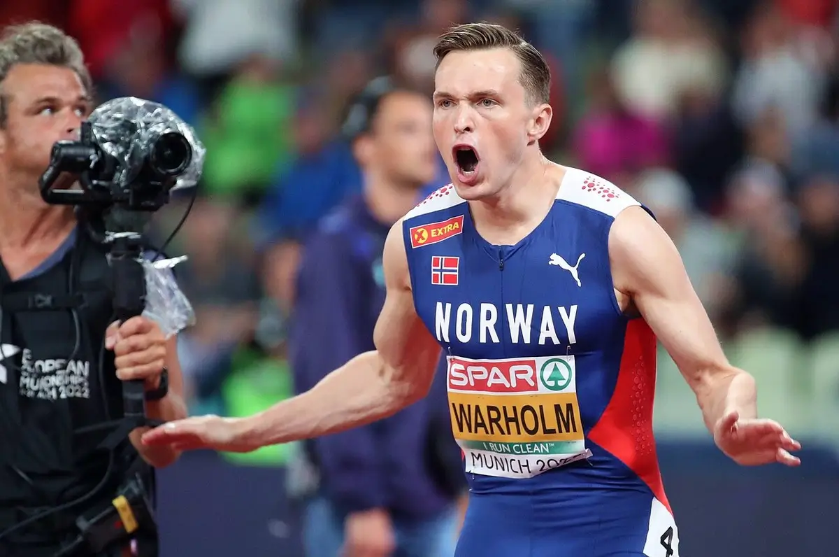 Karsten Warholm bei der EM 2022 in München.