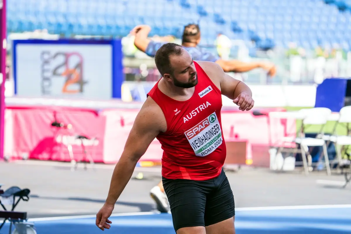 Lukas Weißhaidinger beim Diskuswurf