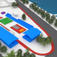 Einzigartig: Eine Laufbahn mitten durch die Stadt!