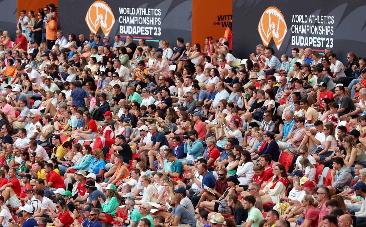 Zuschauer bei der Leichtathletik WM 2023