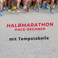 Halbmarathon Pace-Rechner und Tempotabelle