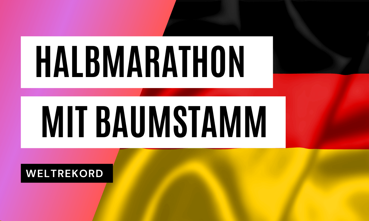 Halbmarathon-Weltrekord mit Baumstamm