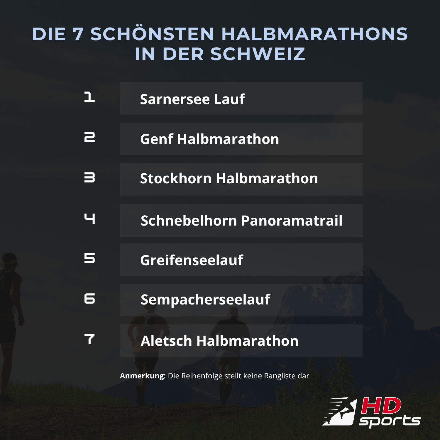 Die schönsten Halbmarathons in der Schweiz