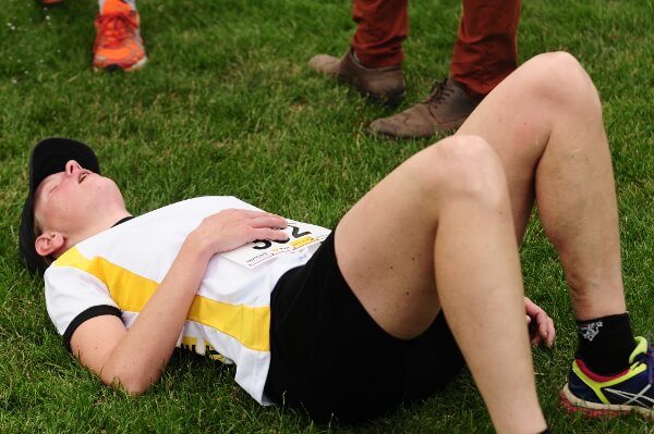 Ein erschöpfter Läufer