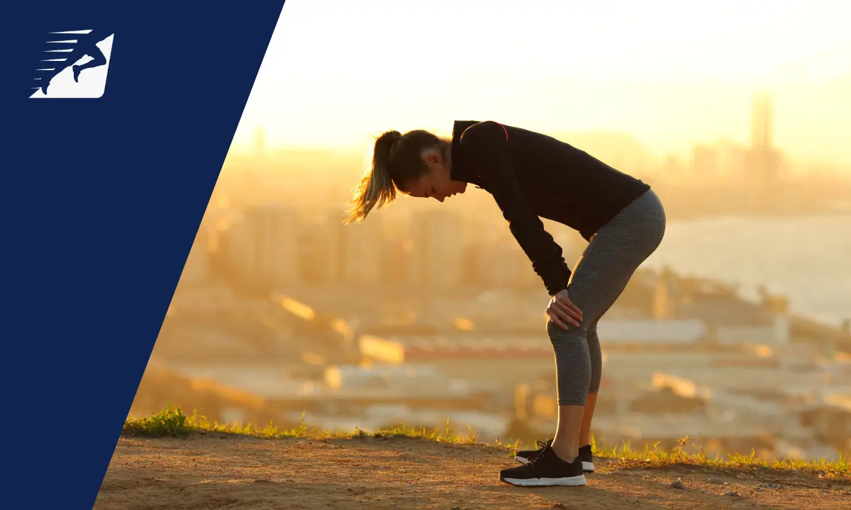 Erschöpfte Läuferin