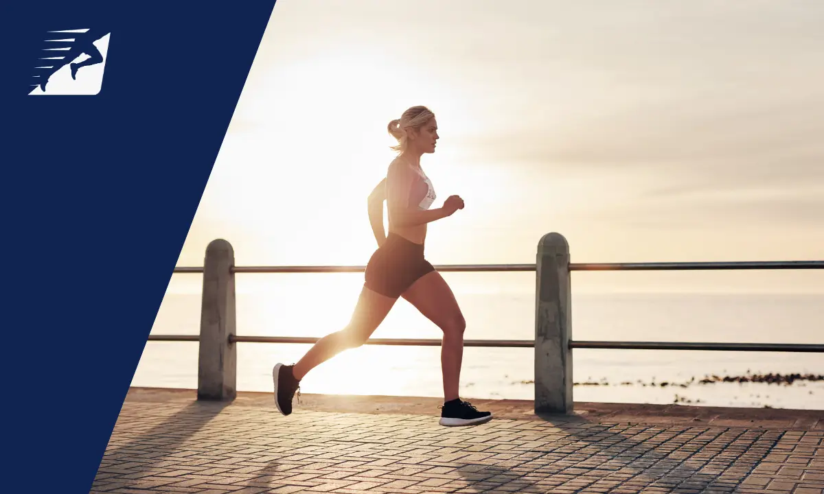 Women running on the sea