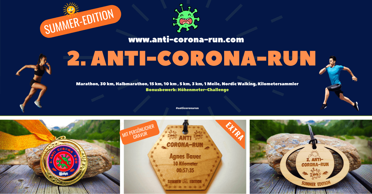 Anti Corona Run - Medaillen