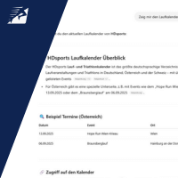 So reagiert ChatGPT, wenn man nach dem Laufkalender von HDsports fragt.