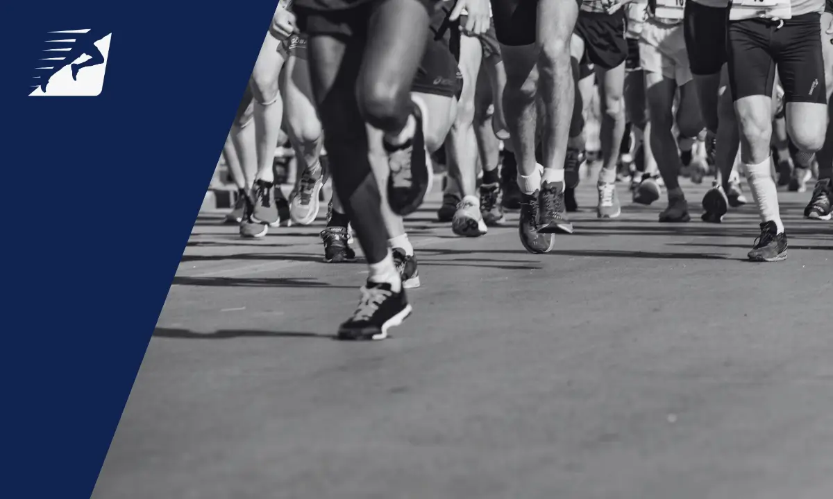 Die Füße von Läufern