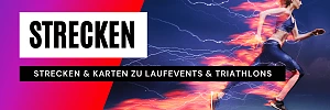 Strecken zu Laufveranstaltungen und Triathlons