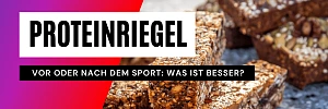 Proteinriegel vor oder nach dem Training