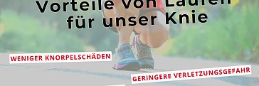 Laufen ist gesund für unser Knie