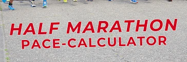 Half marathon pace calculator and pace table