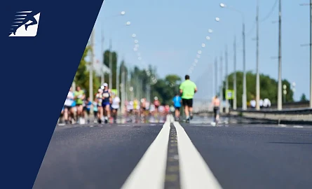 Läufer auf einer Straße