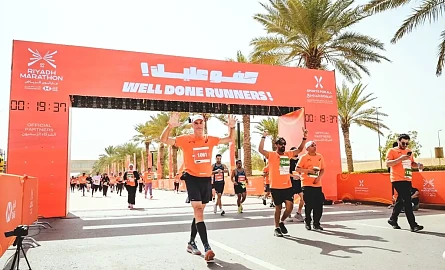 Riyadh Marathon 2026: Der Autor im Ziel