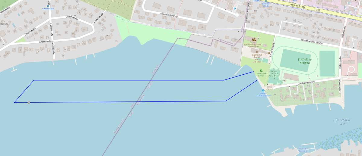 Schwimmstrecke Ironman 70.3 Erkner