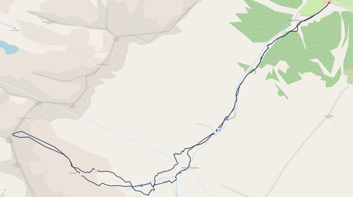 Skitour Nördliche Steintalspitze (Sellrain): Streckenplan