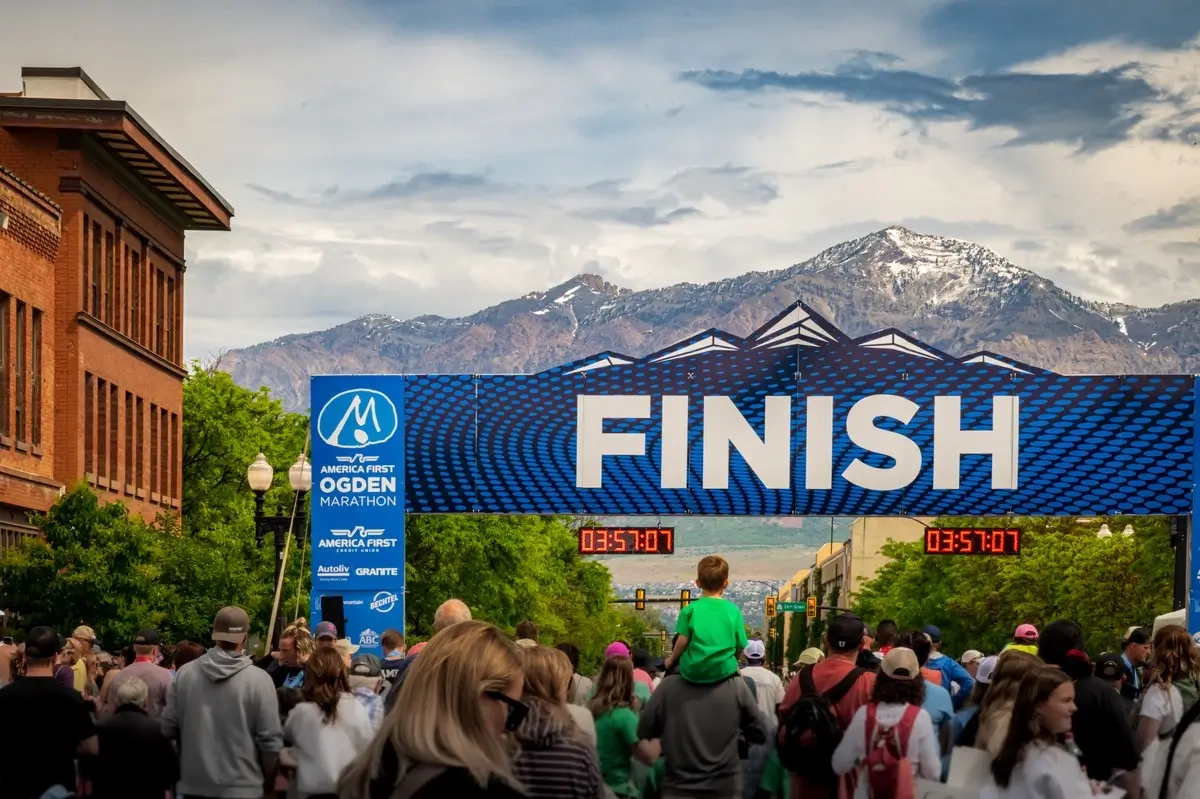 Ziel beim Ogden Marathon 2025