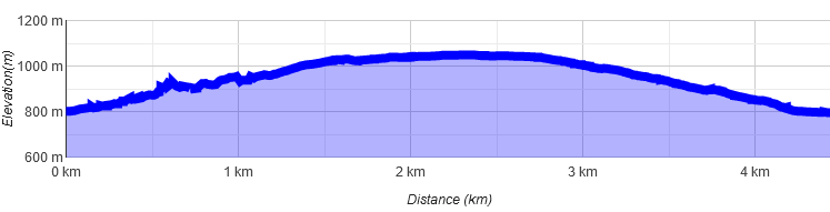 Rosengartenschlucht Höhenprofil