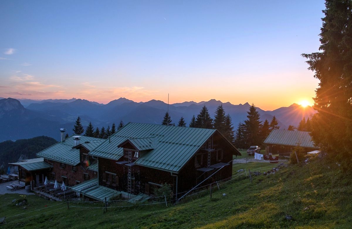 Die Vorderkaiserfeldenhütte im Kaisergebirge