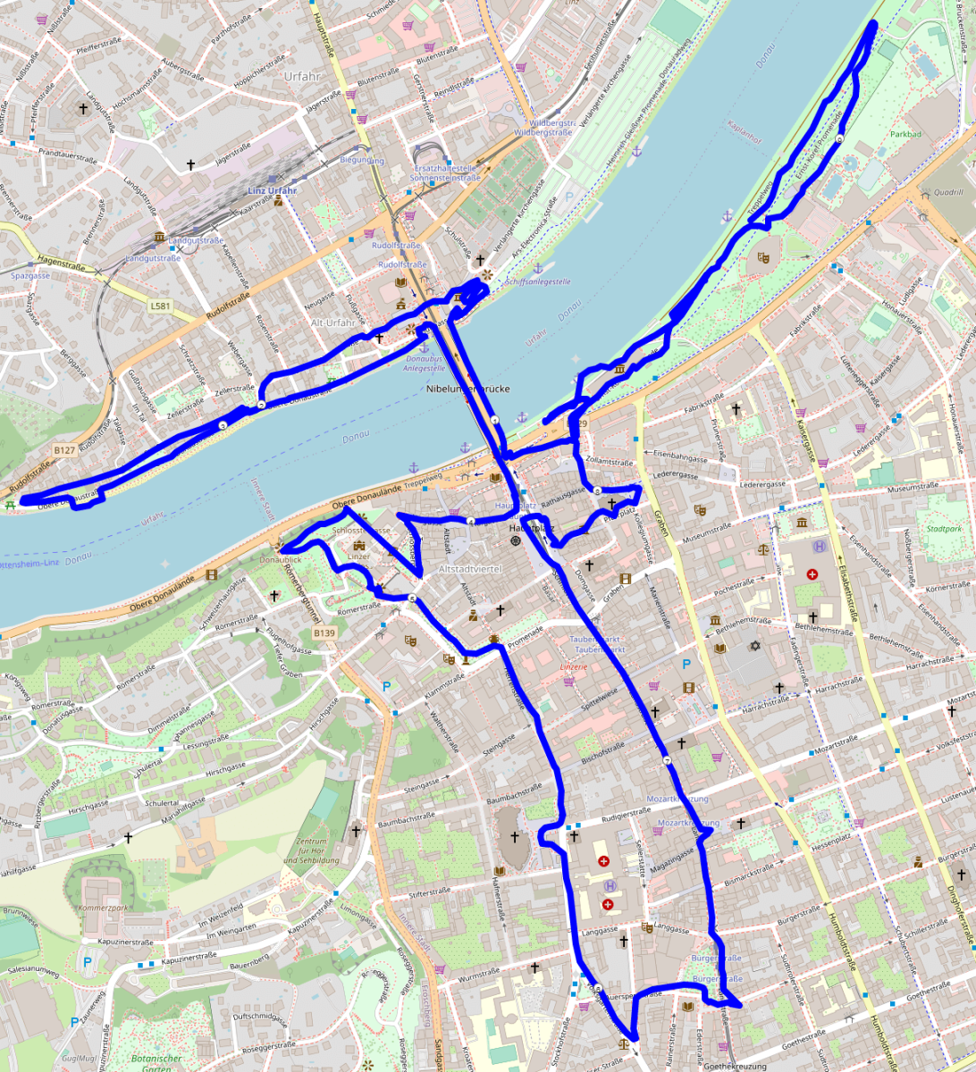 Linzathlon Streckenverlauf