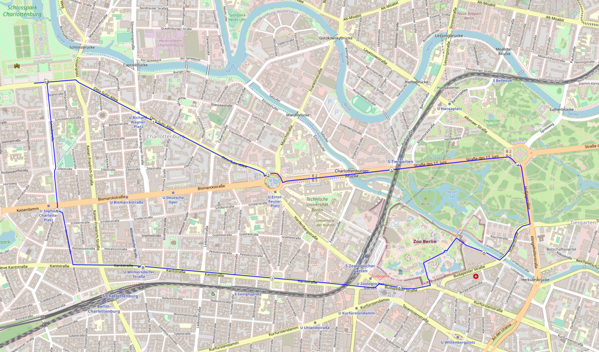 Strecke Great 10K Berlin