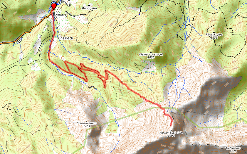 Route bzw. Strecke Kleiner Buchstein