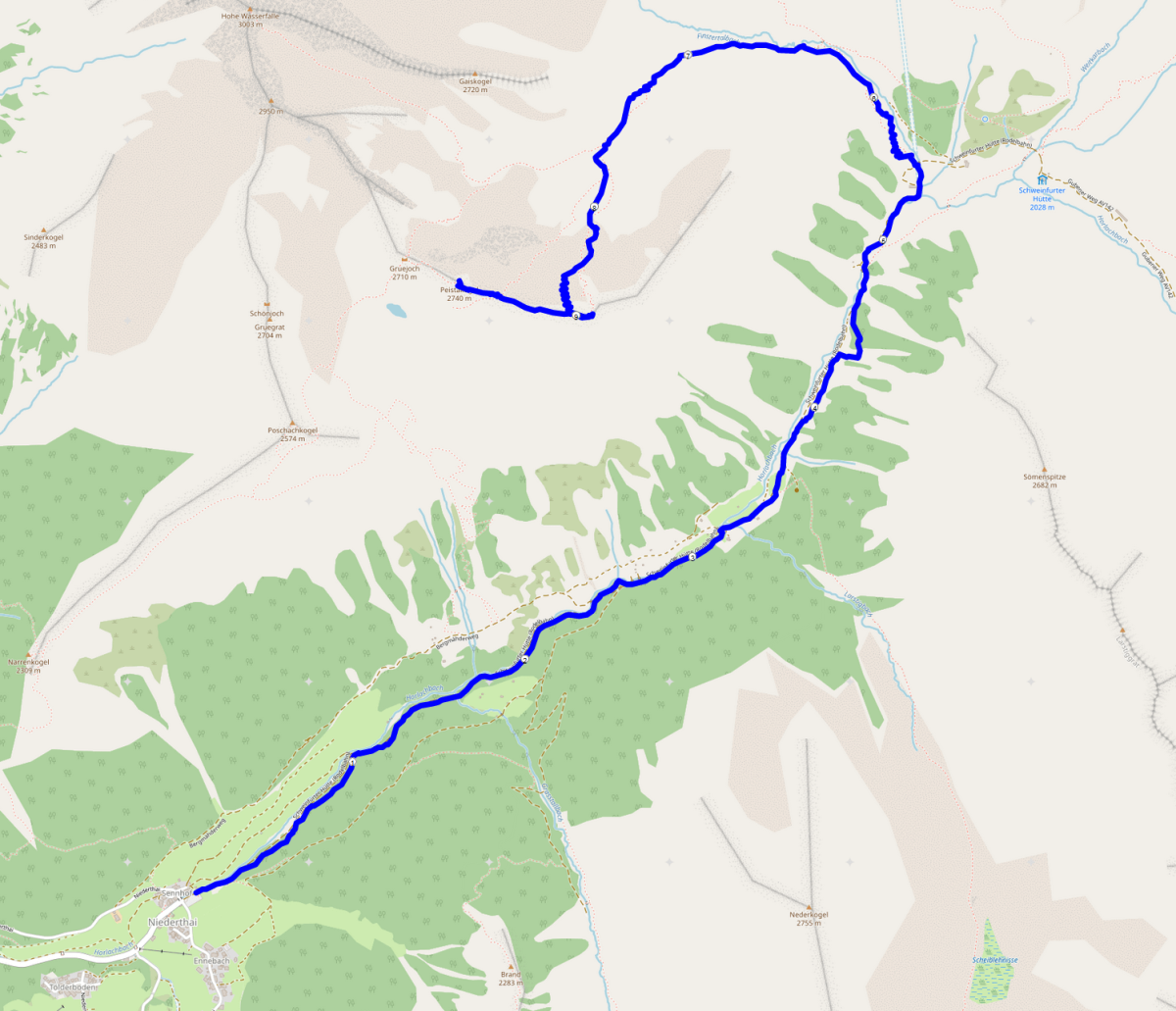 Peistakogel Skitour Karte