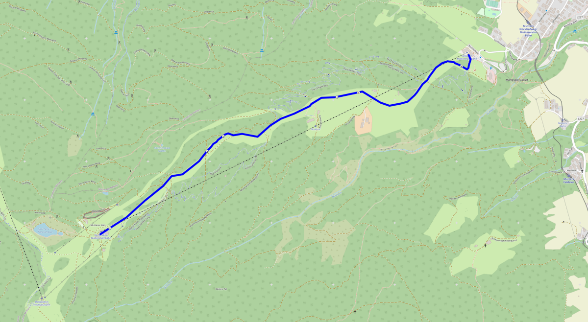 Strecke Mutterer Alm Skitour Strecke Mutterer Alm Skitour