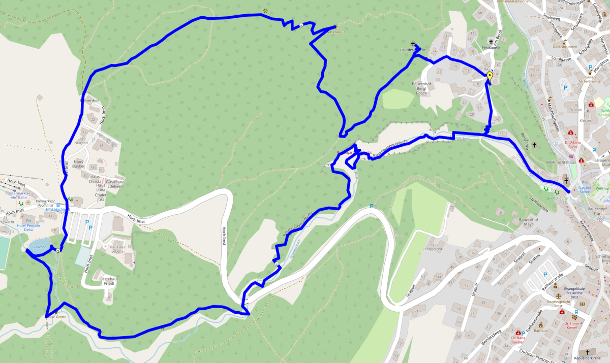 Rosengartenschlucht Rundweg Karte