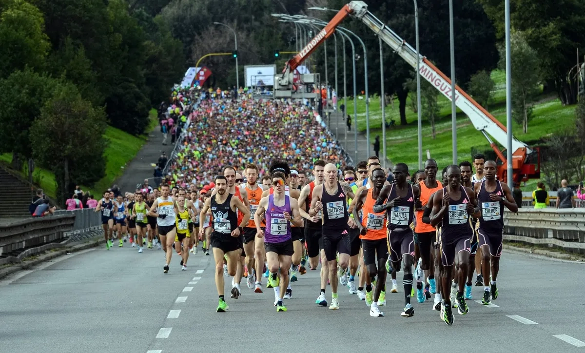 Die Spitze beim Roma-Ostia Halbmarathon