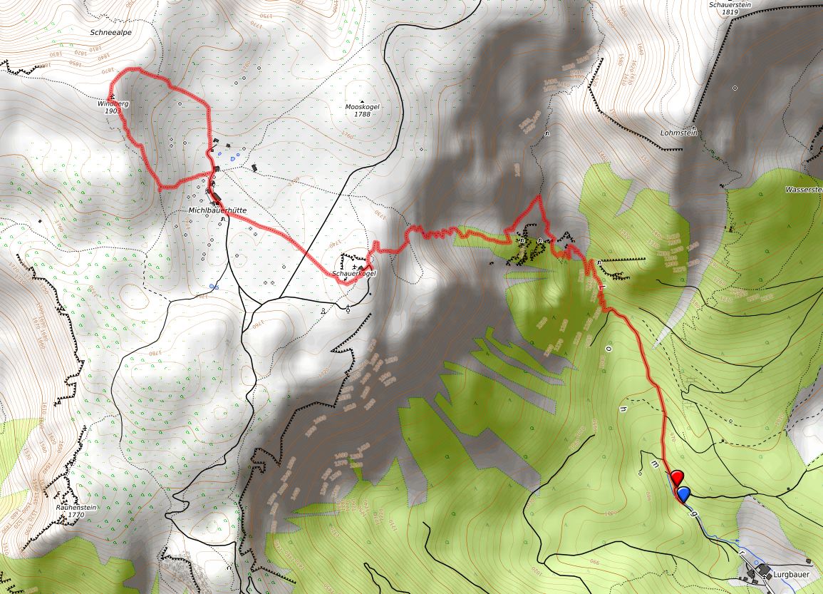 Schneealpe Route bzw. Strecke