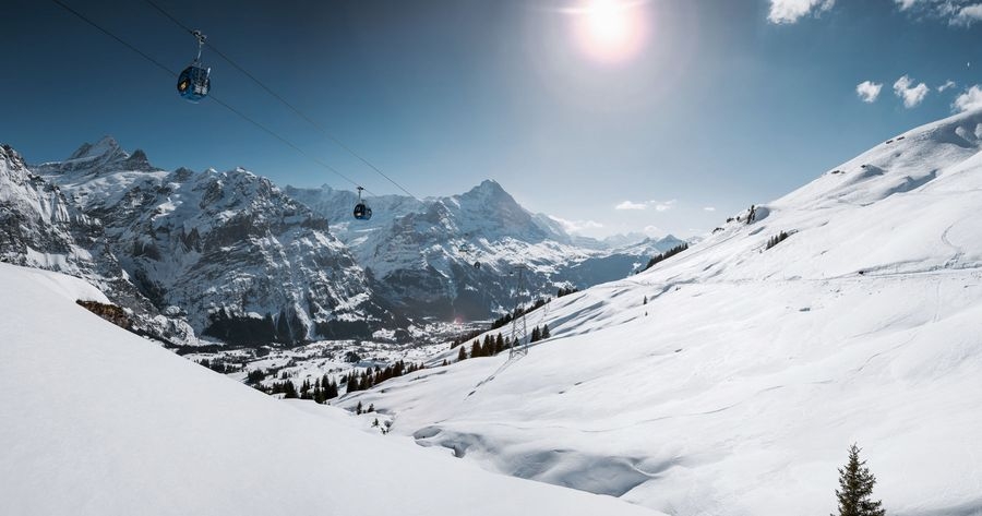 Die Grindelwald Firstbahn Eiger in der Jungfrau Ski Region. Foto: Jungfraubahnen 2017
