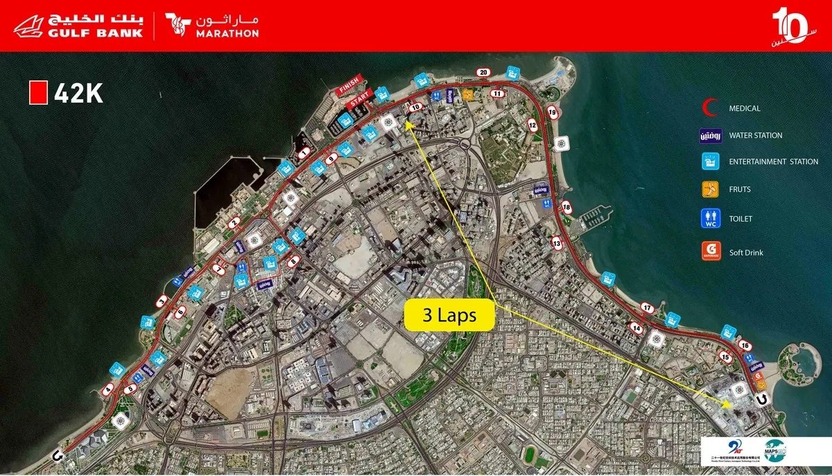Kuwait Marathon 2024: Strecke