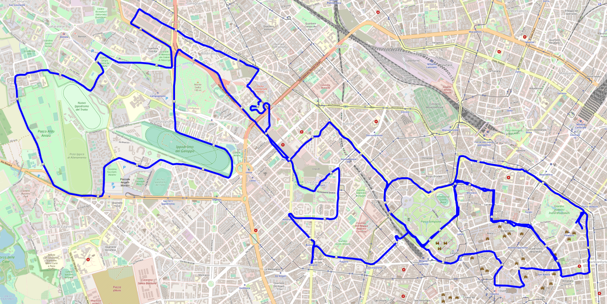 Strecke Milano Marathon