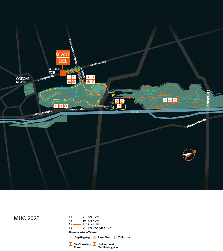 Die Strecke zum SportScheck Run München