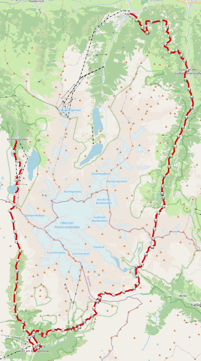 Strecke Osttirol Trail (OTT 80)