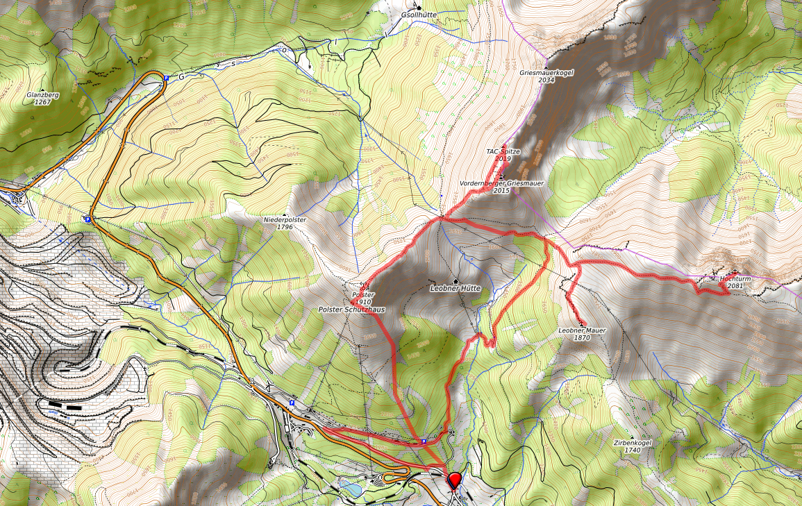 Trenchtling Route bzw. Strecke