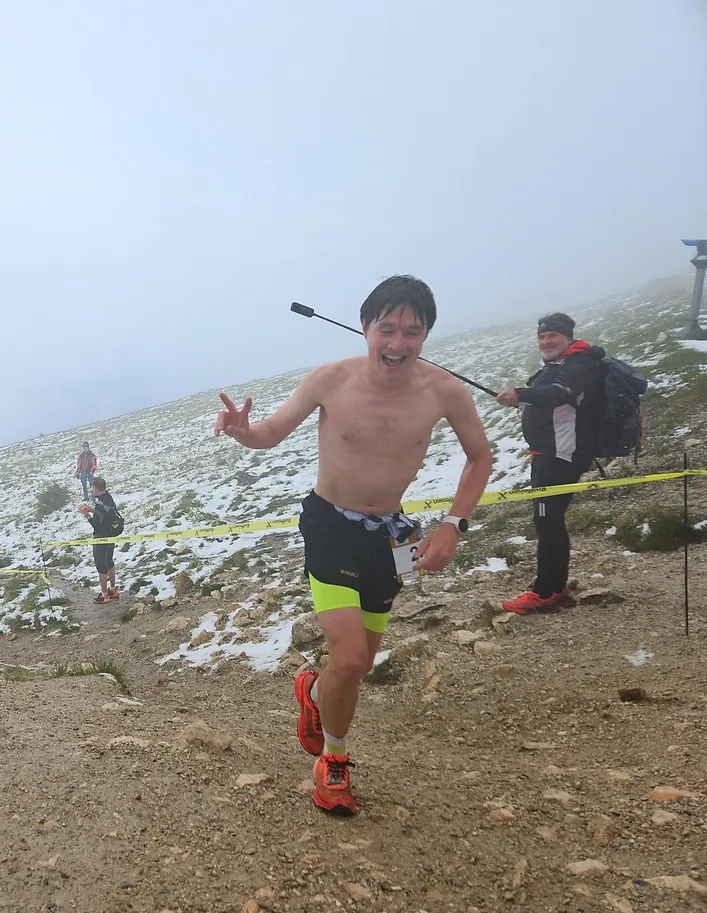 Schafberglauf 2025: Julius Ott beim Zieleinlauf