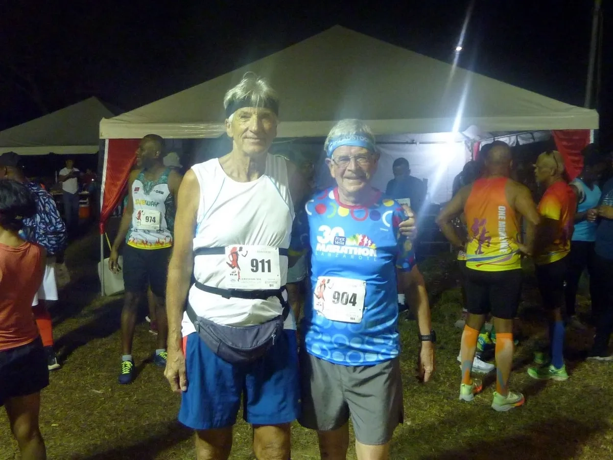 Trinidad and Tobago Marathon: Anton Reiter mit Arthur Brooks