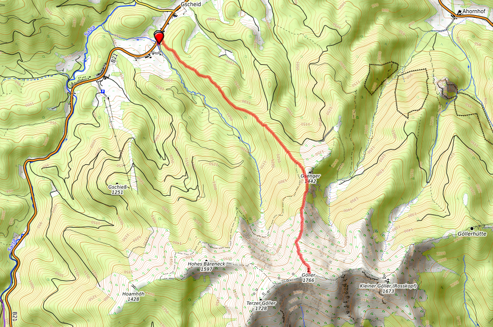 Göller Route bzw. Strecke