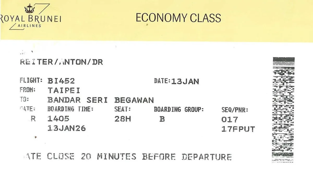 Brunei Marathon 01: Ticket Royal Brunei Airlines